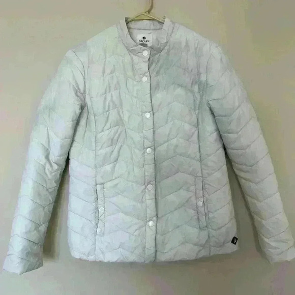 Sperry Jacket Women’s creamy white lightweight puffer outdoor jacket Size Small - Picture 1 of 5